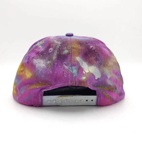 Crown Royal Whisky Custom Painted Tie Dye Snapback Trucker Hat Graffiti Vintage